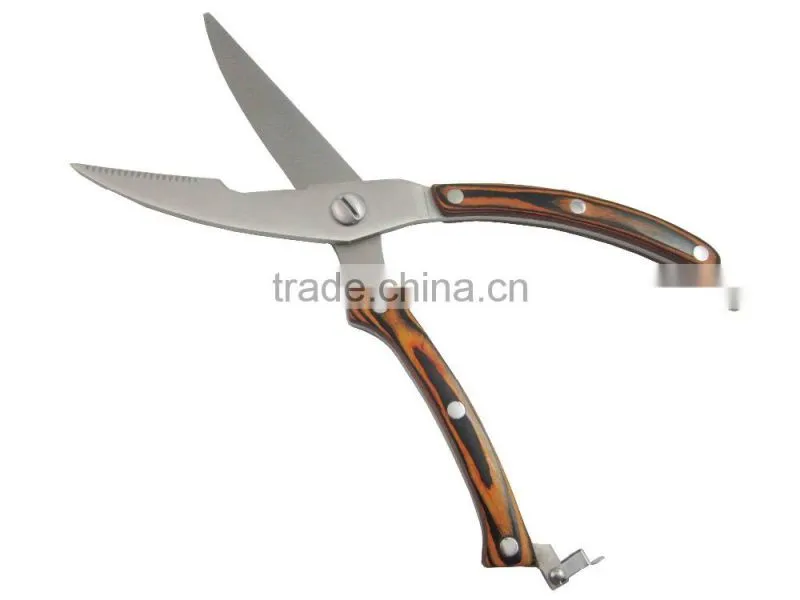 Good Quality Pakka Wood Handle Kitchen Scissor