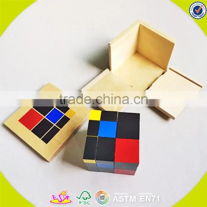 2017 New design toddlers educational wooden montessori classroom materials W12F019