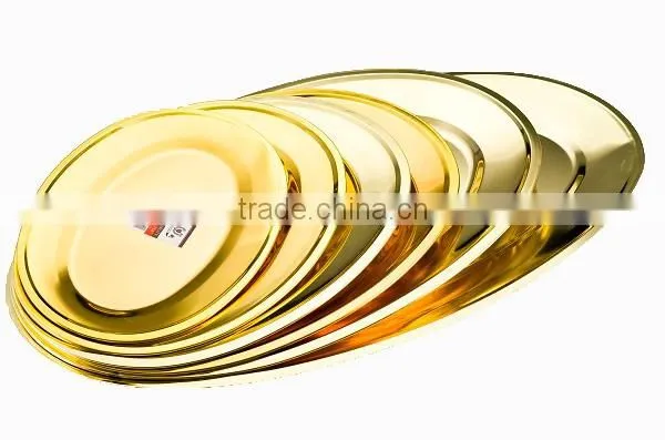 Stainless steel tray ellipse tray