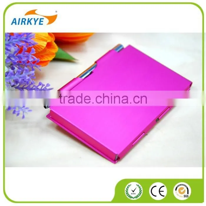 The Aluminum Metal notebook with pen