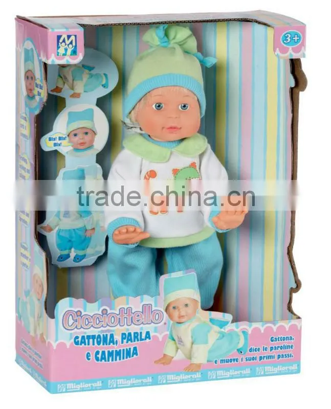 novelty walking and crawling ABS adorable plastic baby dolls with EN71