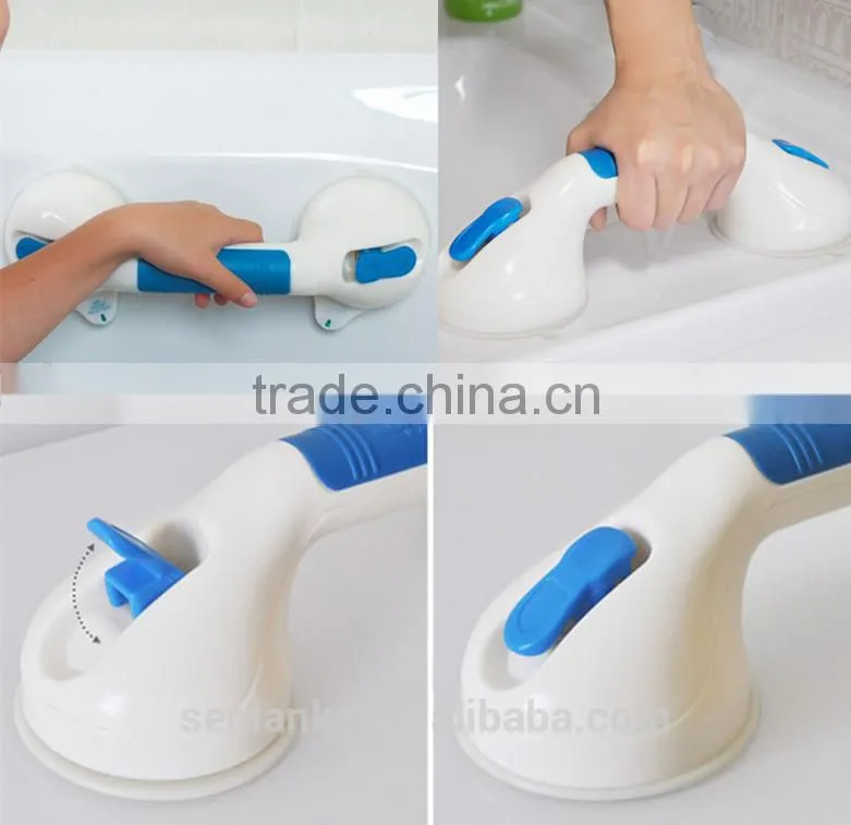 2014 Hot sale Suction Cup plastic TV Bathroom Bath Grab Bar