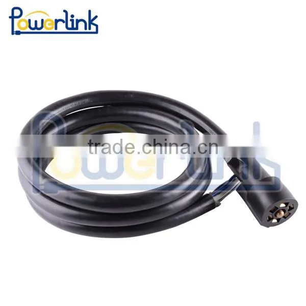 S60183 7 Way Plug Inline Trailer Cord Junction Box 6 Feet Cable Towing Wiring