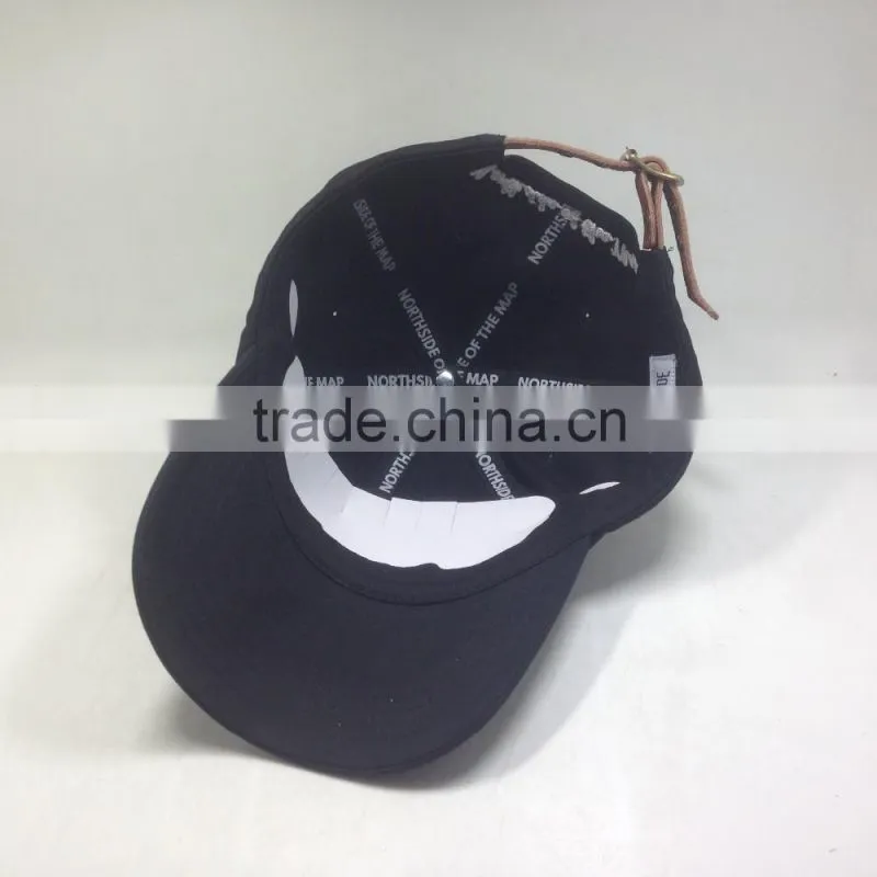 Heavy Brushed Cotton Dad Caps And Hats With Printed Seam