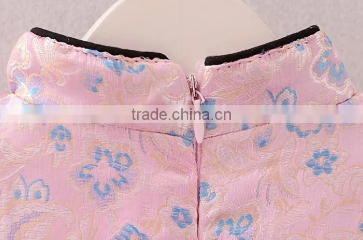 Children 's Qipao 2016 new sleeveless vest skirt national wind baby party velvet dress