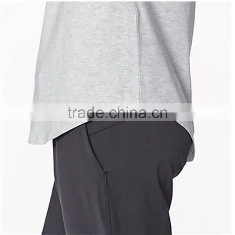 Blank ladies curved hem 100% brushed cotton lycra t-shirt