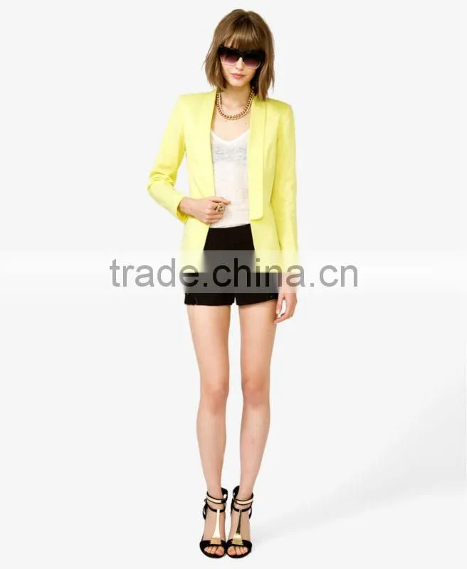 Women Neon Open Blazer