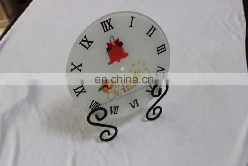 sublimation personalized christmas glass clock