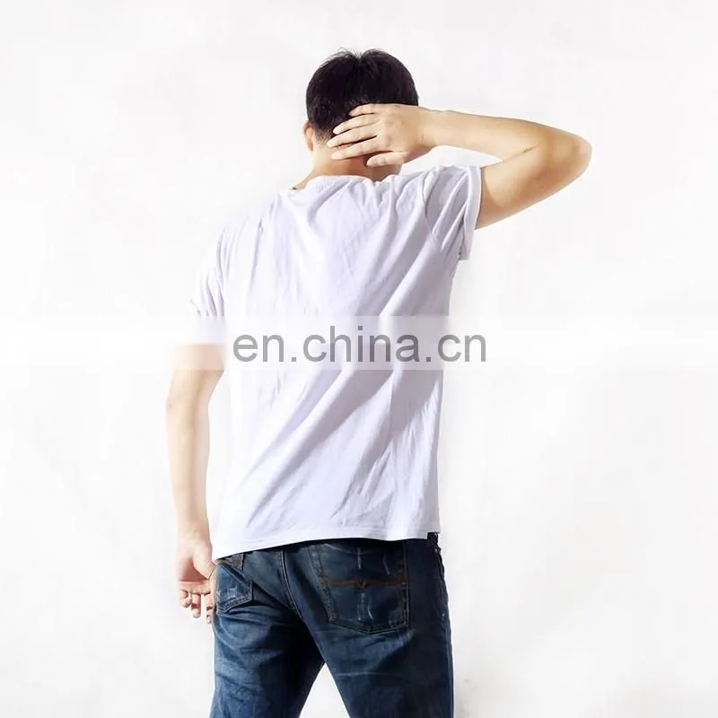 2016 new design wholesale plain white 100% cotton t shirts for men