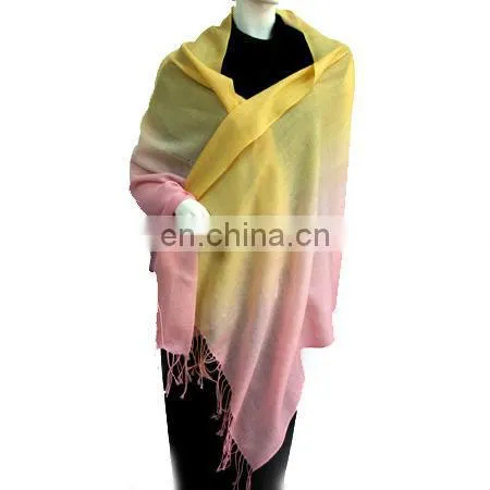 CGSF-0681 Lady rabbit fur shawl 100% wool shawl Printing wool shawl