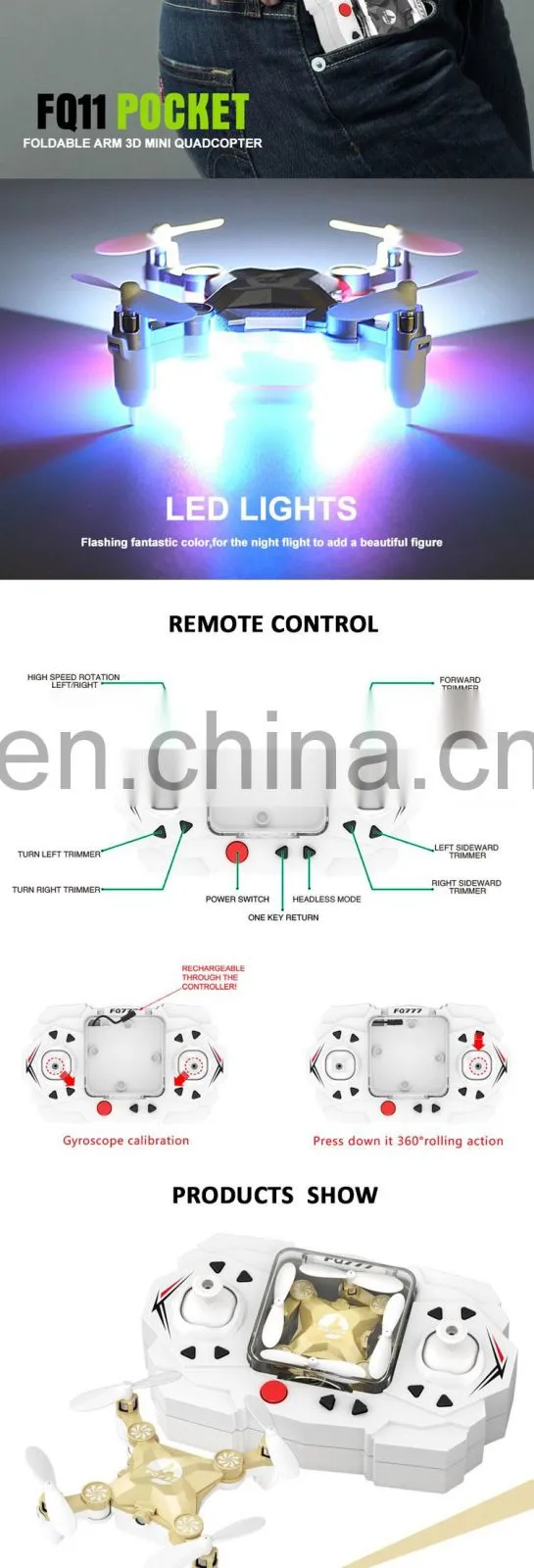 FQ777-11W 480P Pixel Mini Drone with Camera