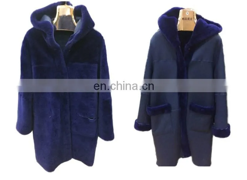 Wholesale New Style Cheap Beautiful Sheep Fur Made Winter Coat Girls