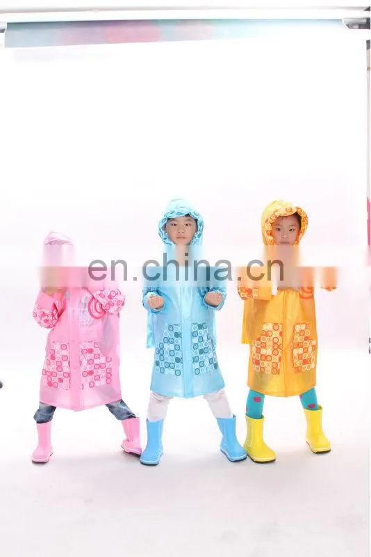 maiyu 2015 cute kids/children polyester raincoats