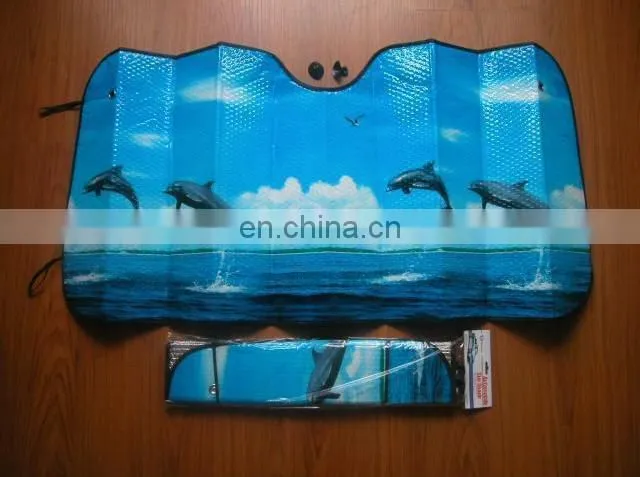 foldable cute full color printing PE bubble car sunshade