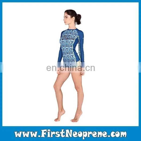 Printing Long Sleeve Swimming Shirt Rashguard Surf