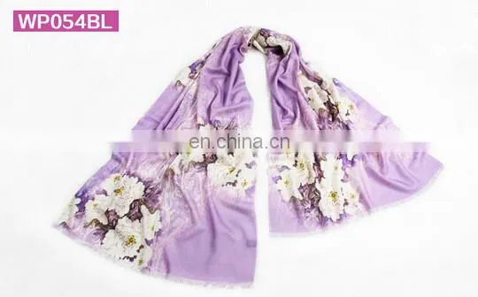 digital priting 100%wool pashmina scarf