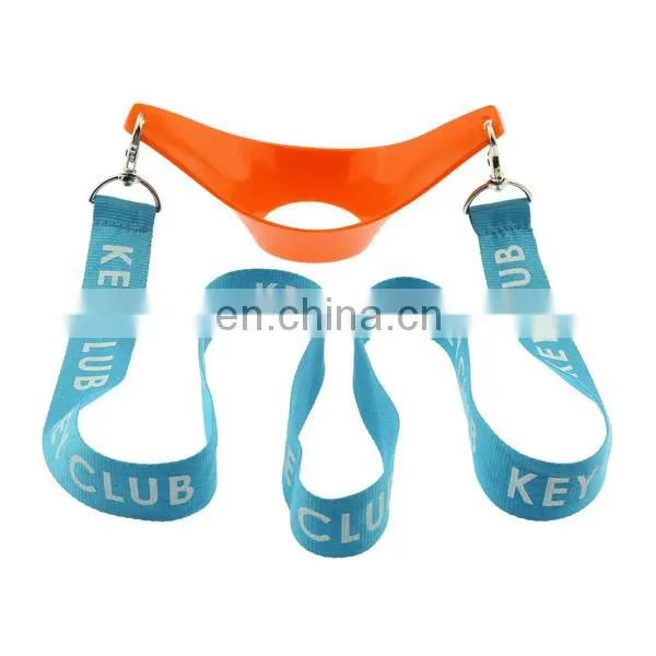Fashion wine glass strap with safety clip