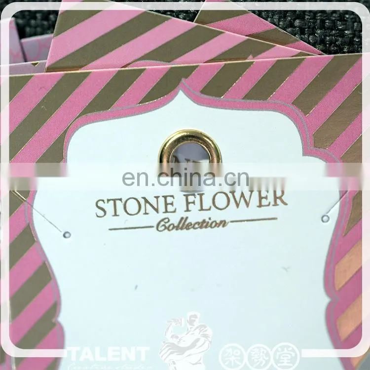 Custom Private Printed Brand Gift Jewelry Necklace Ear Rings Accessories Plastic Paper Card
