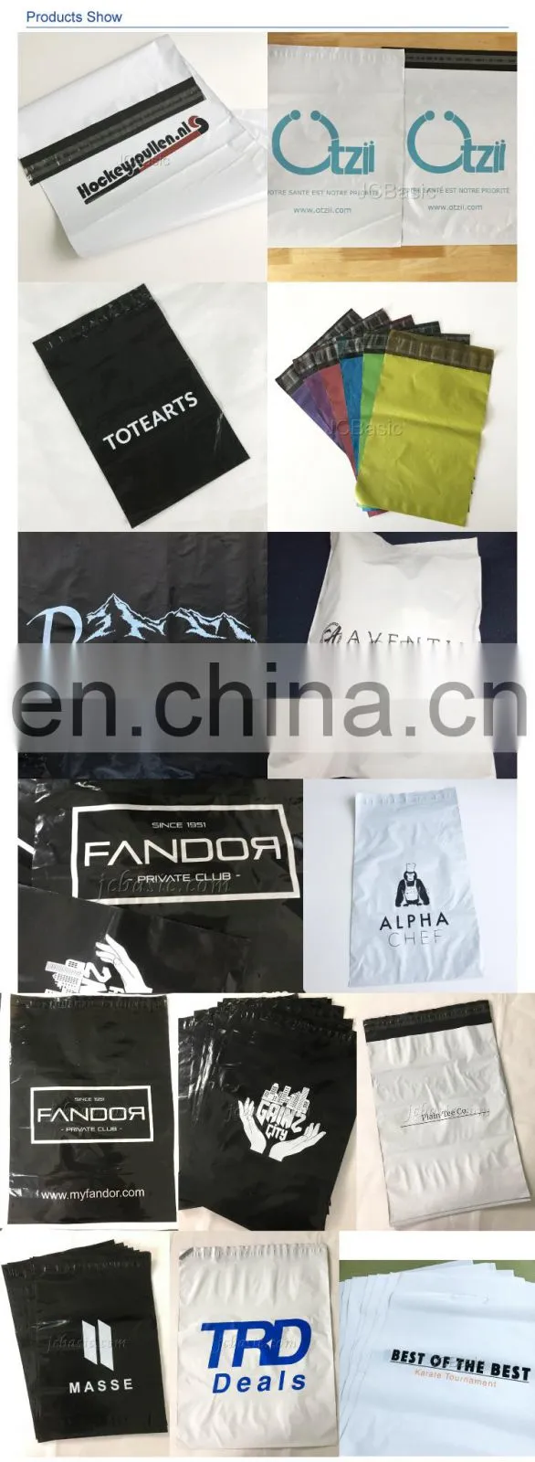 custom cheap purple plastic shipping envelopes bags for clothing