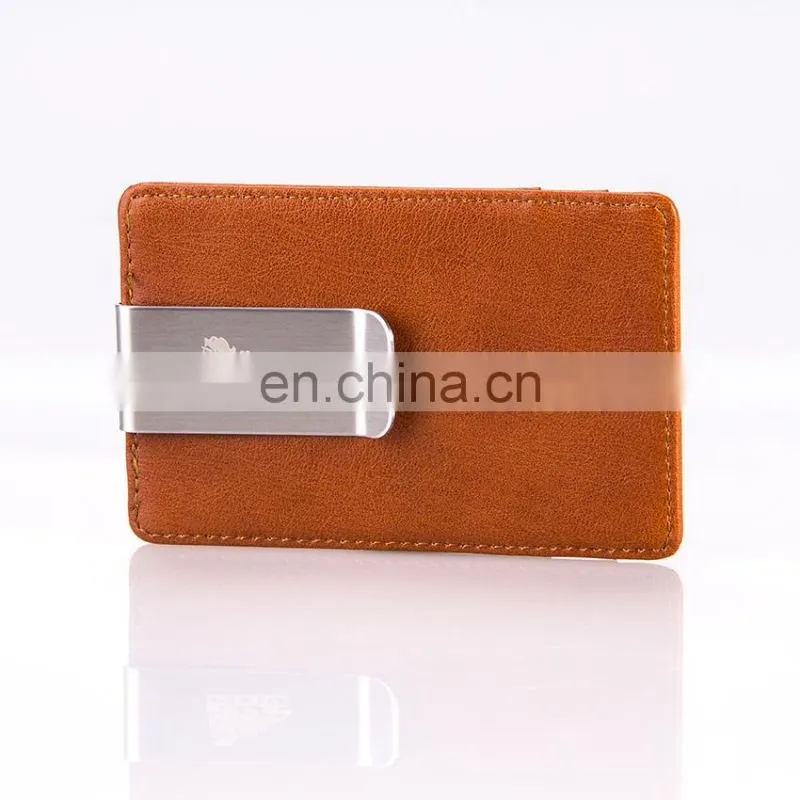 Verified Suppliers excellent Handmade Money Clip Leather Wallet
