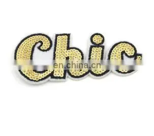 Eco-Friendly Feature and Embroidered Sequin Letter Word Applique