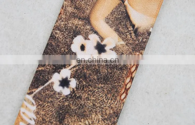 New fashion make it old style printing elastic ribbon