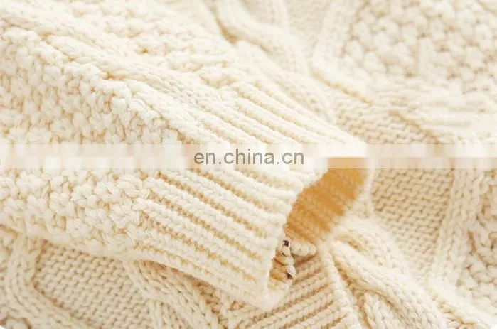 Long sleeve cotton jumpsuit plain color knit baby rompers