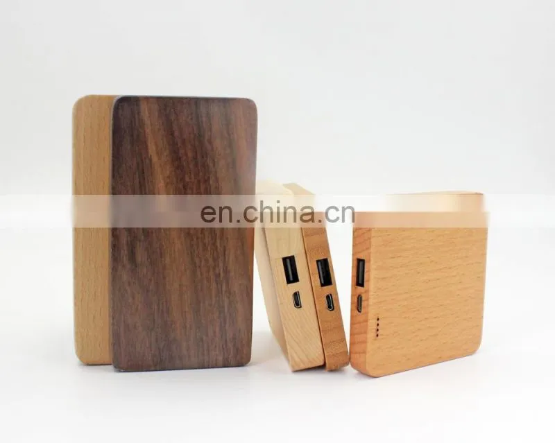 Hot Selling Custom Maple Walnut 4000mAh Wood Power Bank