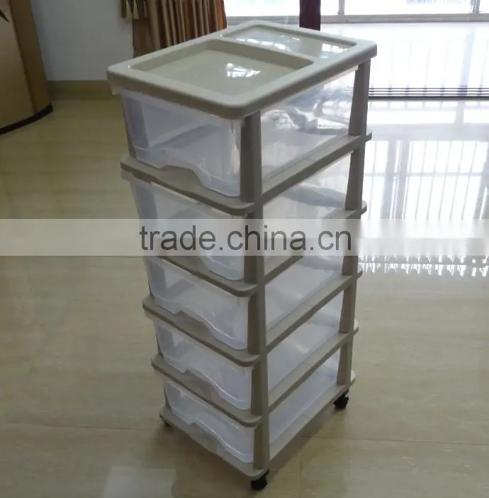 2016 hot selling 5 layers detachable plastic storage drawer, locker, cabinet