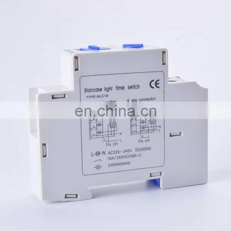 ALC18 Din rail Staircase Lighting Timer Switch timer relay 220VAC 16A used for corridor lighting Mechanical Din Rail timer