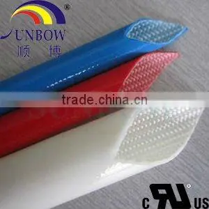 uziq2 ul certificata ininfiammabile silicone cavo di fibra di vetro manica