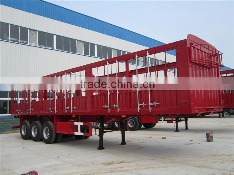 3 axles dropside semi trailer
