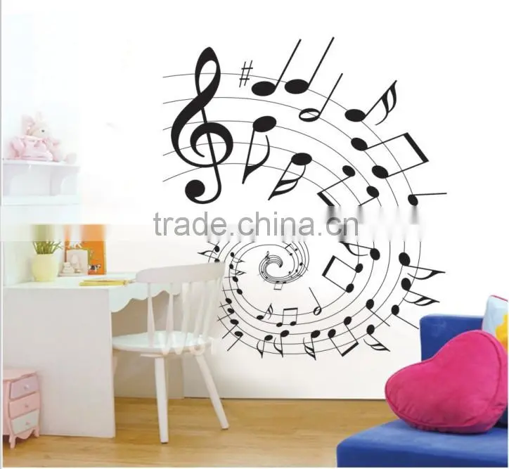 Pvc Vinyl Removable Music Wall Paper Home Decorative Music Decor Wall Sticker