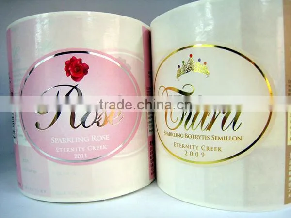 Paper adhesive wine bottle label sticker with competitive advantage