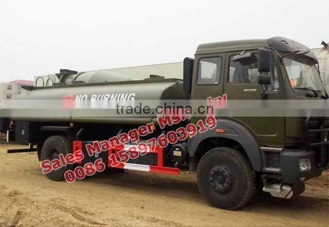 Baotou Beiben Petrol Tanker Truck 20000Liters Fuel Tank Vehicle For Sales