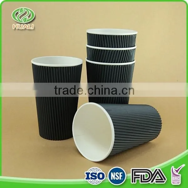Resistance moisture ripple paper coffee disposable cups 24 oz
