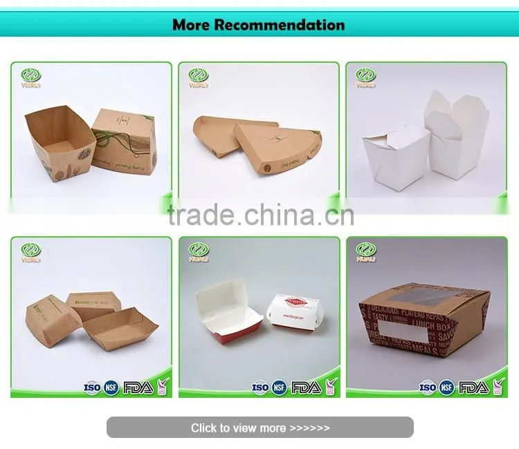 Convenient recycled recycled take out box paper food pail pack