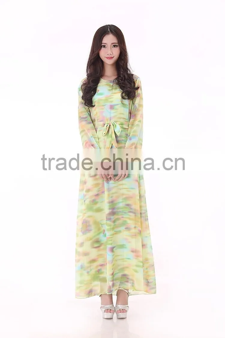 New Fashion Ladies Dress Maxi Dress Long Sleeves Casual Dress