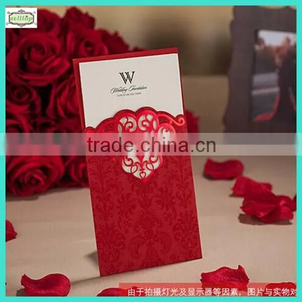2014 high quality handmade doc wedding invitation card