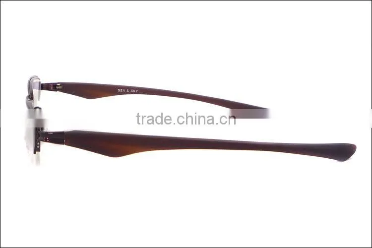 Fashion design half rim metal TR90 men eyeglasses frame