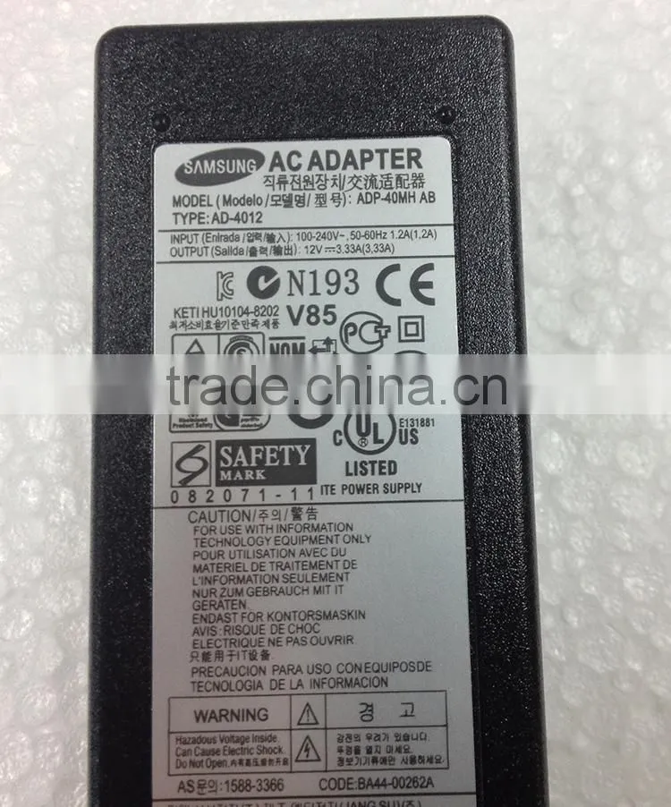 100% Original For Samsung 12V 3.33A 40W Laptop Adapter ADP-40MH AB For Samsung XE700T1C XE500T1C Tablet AC power Charger