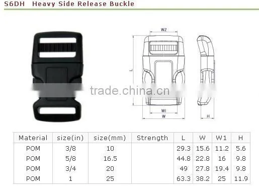 Wholesale plastic buckle with co for paracord bracelet