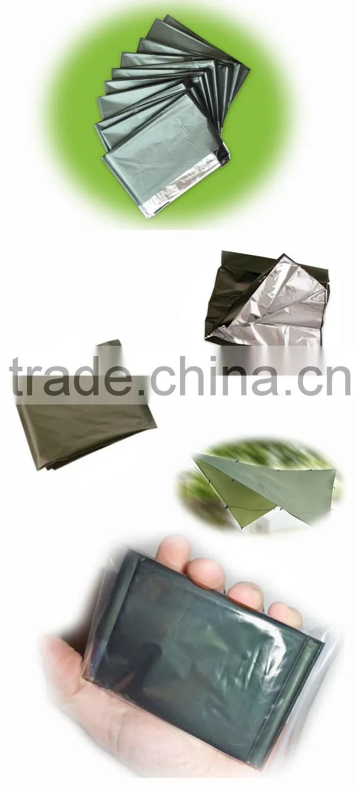 First aid rescue produced made of aluminum foil emergency blanket