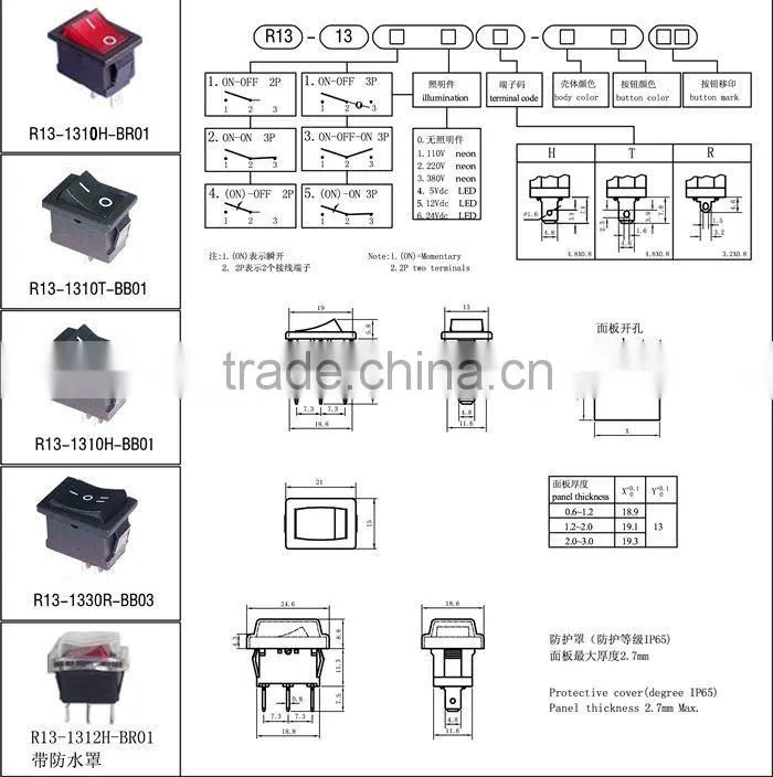 10a rocker switch 125v