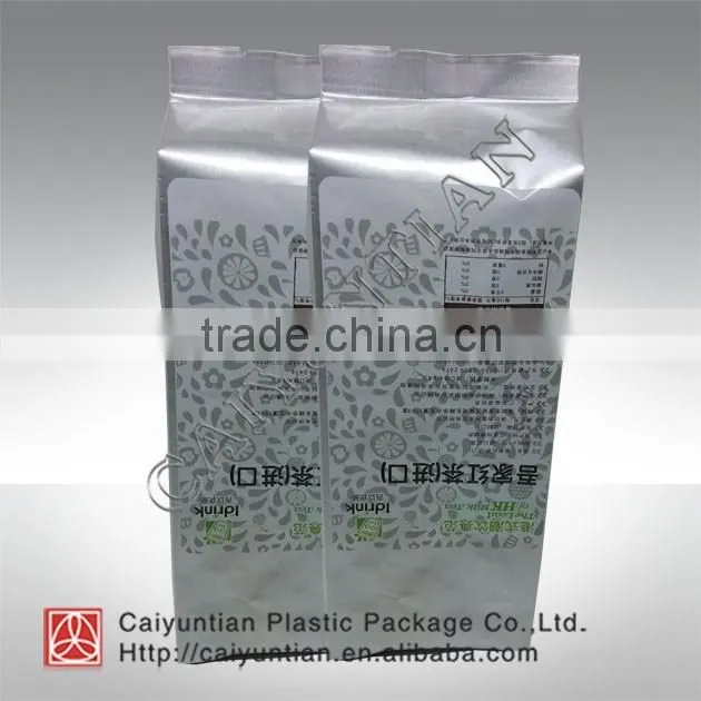 Sealed side gusset black tea Powder Bag with valve