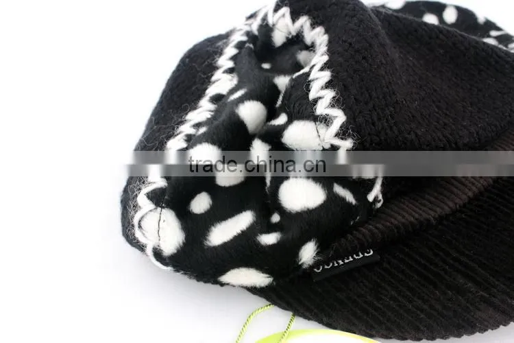 High Discount Children Brand Winter Hats Girl Lint Peaked Caps