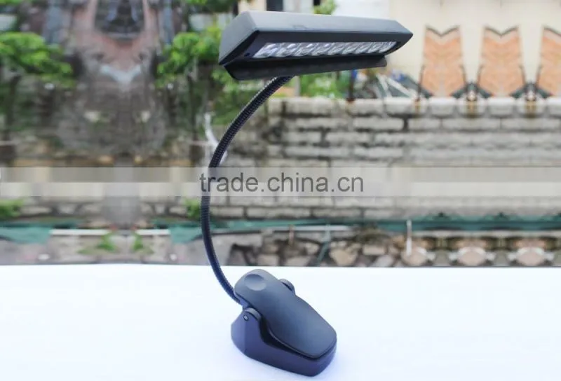 63LM 9 LED Clip On Black Flexible Gooseneck Orchestra Music Stand Lamp