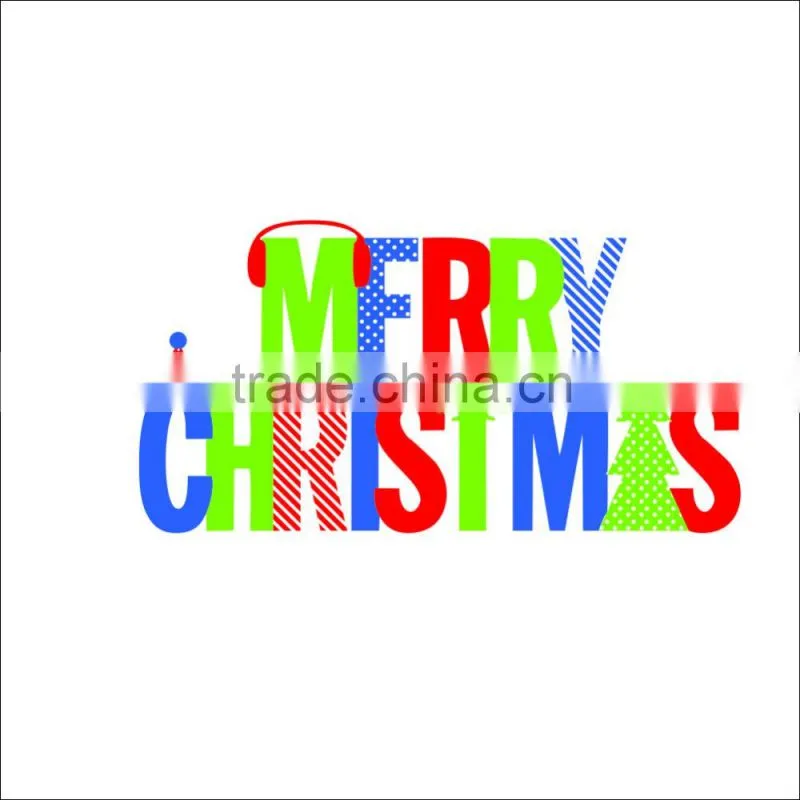 ALFOREVER Mix color design vinyl Merry Christmas design sticker