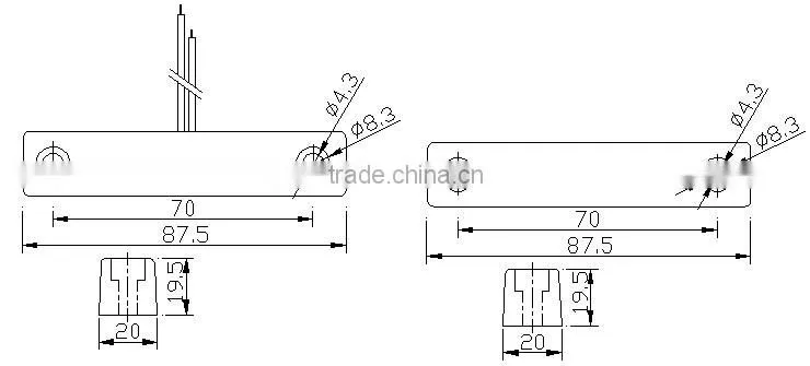 metal magnetic contacts for steel door / door sensor/ reed switch sensor 5C-03K