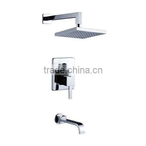 Concealed shower set brass plate and brass spout